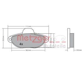 Bremsbeläge 1170044 von METZGER günstig für 19,57 € online kaufen