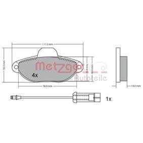 Bremsbeläge 1170147 von METZGER günstig für 18,28 € online kaufen