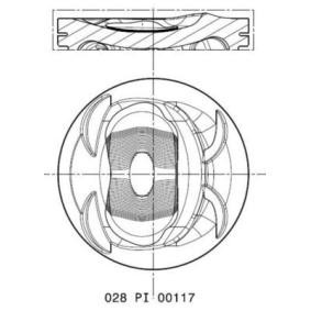 Kolben 028 PI 00117 000 VOLKSWAGEN von MAHLE ORIGINAL