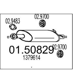 Comprar Silenciador intermedio de MTS 01.50829 a bajo precio de 73,26 €
