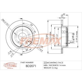 Compre Disco de travão da FREMAX BD-2071 a um preço baixo por 79,41 €