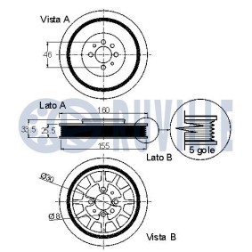 Riemenscheibe, Kurbelwelle 515512 von RUVILLE günstig für 120,56 € online kaufen