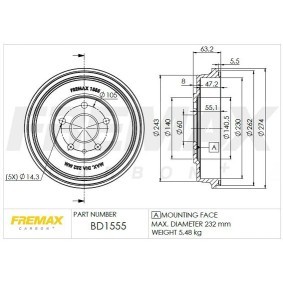 Bremstrommel für CHEVROLET von FREMAX