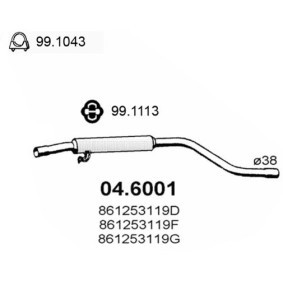 Compre Panela de escape central da ASSO 04.6001 a um preço baixo por 106,83 €