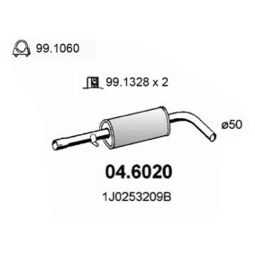 Compre Panela de escape central da ASSO 04.6020 a um preço baixo por 121,39 €