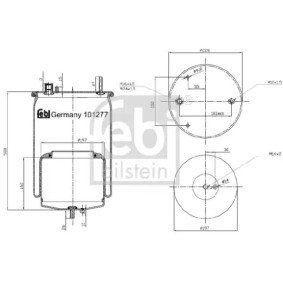 Federbalg, Luftfederung 101277 VOLVO von FEBI BILSTEIN