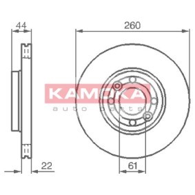 Bremsscheibe 1038534 von KAMOKA günstig für 28,21 € online kaufen