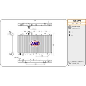 Kühler, Motorkühlung 109.396 von AHE günstig für 196,66 € online kaufen