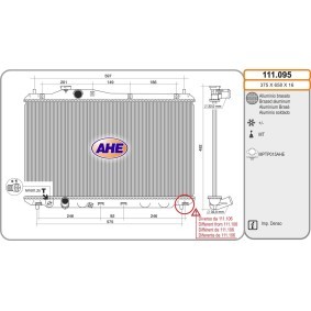 Acquista Radiatore motore da AHE 111.095 a buon mercato per soli 186,00 €