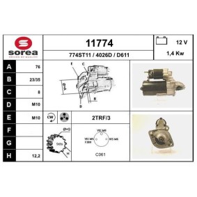 Anlasser 11774 von EAI günstig für 133,19 € online kaufen