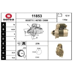 Anlasser 11853 von EAI günstig für 180,71 € online kaufen