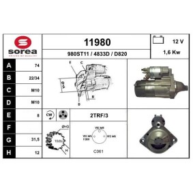 Anlasser 11980 von EAI günstig für 192,38 € online kaufen