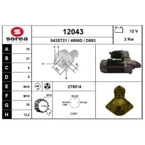 Anlasser 12043 von EAI günstig für 188,48 € online kaufen