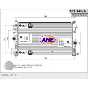 Kühler, Motorkühlung 121.149/A von AHE günstig für 198,41 € online kaufen