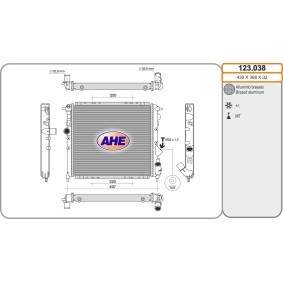 Kühler, Motorkühlung 123.038 von AHE günstig für 100,30 € online kaufen