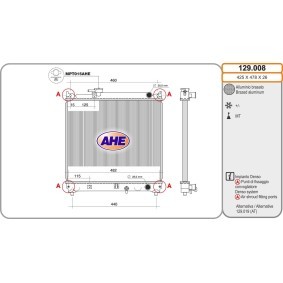 Kühler, Motorkühlung 129.008 von AHE günstig für 183,18 € online kaufen