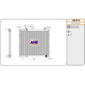Kühler, Motorkühlung 129.013 von AHE günstig für 188,63 € online kaufen