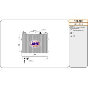 Kühler, Motorkühlung 129.022 von AHE günstig für 142,70 € online kaufen
