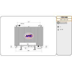 Kühler, Motorkühlung 129.046 von AHE günstig für 177,31 € online kaufen