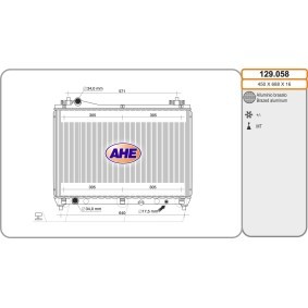 Kühler, Motorkühlung 129.058 von AHE günstig für 227,14 € online kaufen