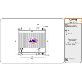 Kühler, Motorkühlung 129.063 von AHE günstig für 85,29 € online kaufen