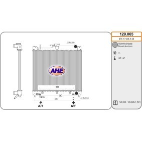 Kühler, Motorkühlung 129.065 von AHE günstig für 150,50 € online kaufen