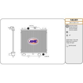 Compre Radiador, arrefecimento do motor da AHE 146.001 a um preço baixo por 76,70 €
