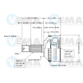 Gelenksatz, Antriebswelle 18557 von VEMA günstig für 69,58 € online kaufen