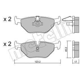 Compre Pastilhas de travão da METELLI 22-0210-0 a um preço baixo por 24,04 €