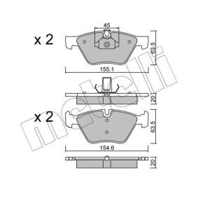 Bremsbeläge 22-0557-3 von METELLI günstig für 39,68 € online kaufen