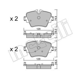 Compre Pastilhas de travão da METELLI 22-1037-0 a um preço baixo por 57,59 €
