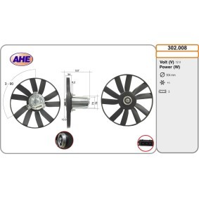 Kühlerlüfter 302.008 von AHE günstig für 118,95 € online kaufen