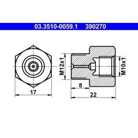 Adapter, Bremsleitung 03.3510-0059.1 VAUXHALL von ATE