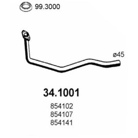 Comprar Tubo de escape de ASSO 34.1001 a bajo precio de 72,03 €