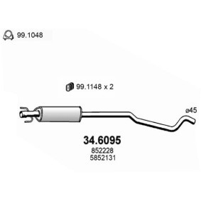 Mittelschalldämpfer 34.6095 von ASSO günstig für 153,10 € online kaufen