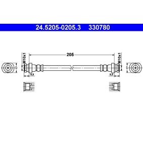 Achetez des Flexible de frein ATE 24.5205-0205.3 à prix pour 17,93 €