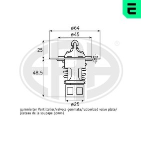 Kühlwasserthermostat für NISSAN von ERA