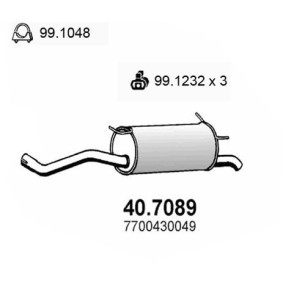 Compre Panela de escape traseira da ASSO 40.7089 a um preço baixo por 135,15 €