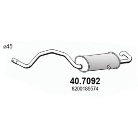 Compre Panela de escape traseira da ASSO 40.7092 a um preço baixo por 173,74 €