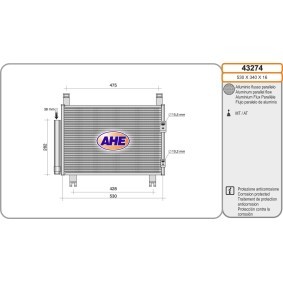 Acquista Condensatore climatizzatore da AHE 43274 a buon mercato per soli 99,94 €
