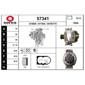 Lichtmaschine 57341 von EAI günstig für 264,66 € online kaufen