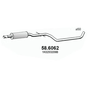 Compre Panela de escape central da ASSO 58.6062 a um preço baixo por 154,72 €