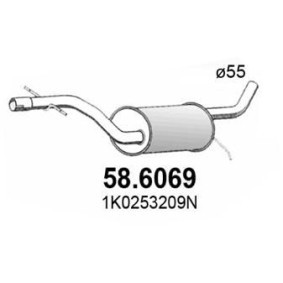 Compre Panela de escape central da ASSO 58.6069 a um preço baixo por 203,68 €