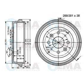 Achetez des Tambour de frein VEMA 801137 à prix pour 47,40 €