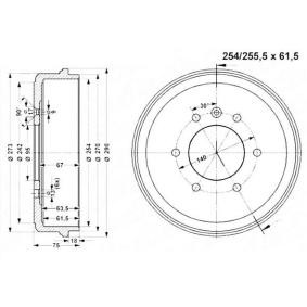 Achetez des Tambour de frein VEMA 801168 à prix pour 73,84 €