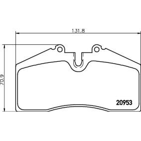 Bremsbeläge für PORSCHE von HELLA