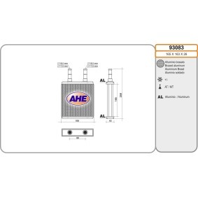 Wärmetauscher, Innenraumheizung 93083 von AHE günstig für 137,86 € online kaufen