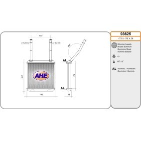 Wärmetauscher, Innenraumheizung 93625 von AHE günstig für 34,64 € online kaufen