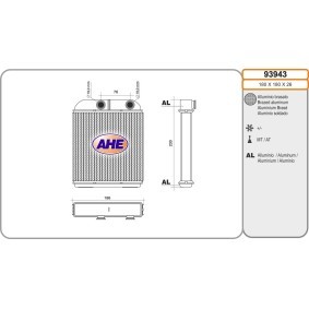 Wärmetauscher, Innenraumheizung für MITSUBISHI von AHE