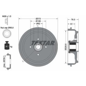 Achetez des Tambour de frein TEXTAR 94037900 à prix pour 133,47 €